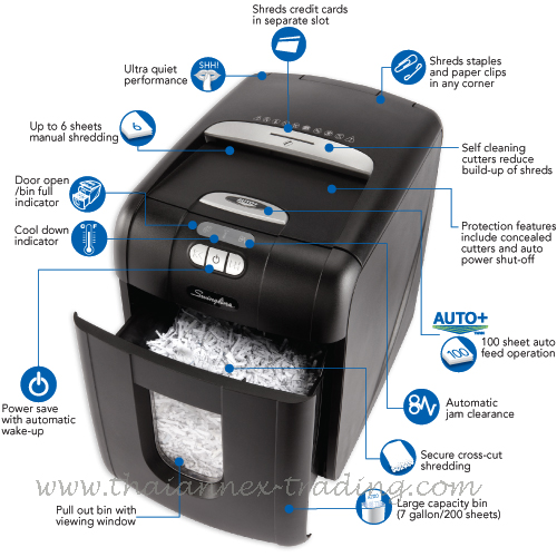 ครื่องทำลายเอกสารอัตโนมัติ GBC AUTO+100X ครื่องทำลายเอกสารอัตโนมัติ GBC AUTO+100X