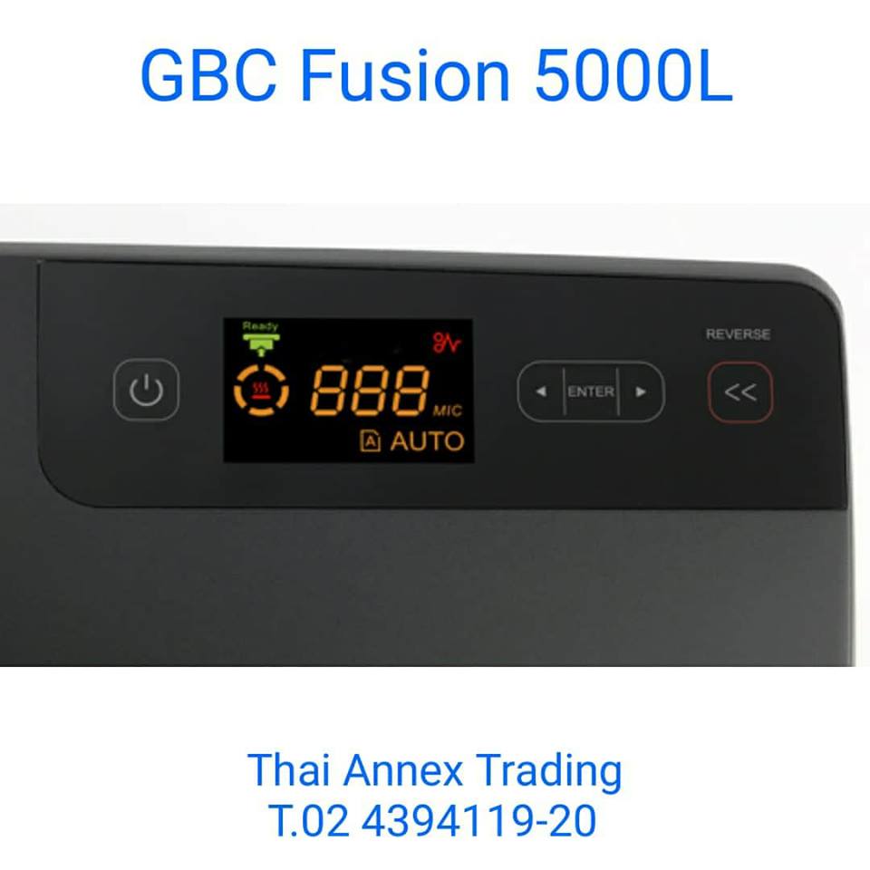 เครื่องเคลือบเอกสาร GBC Fusion 5000L (A3 4ลูกกลิ้ง) เครื่องเคลือบเอกสาร GBC Fusion 5000L (A3 4ลูกกลิ้ง)