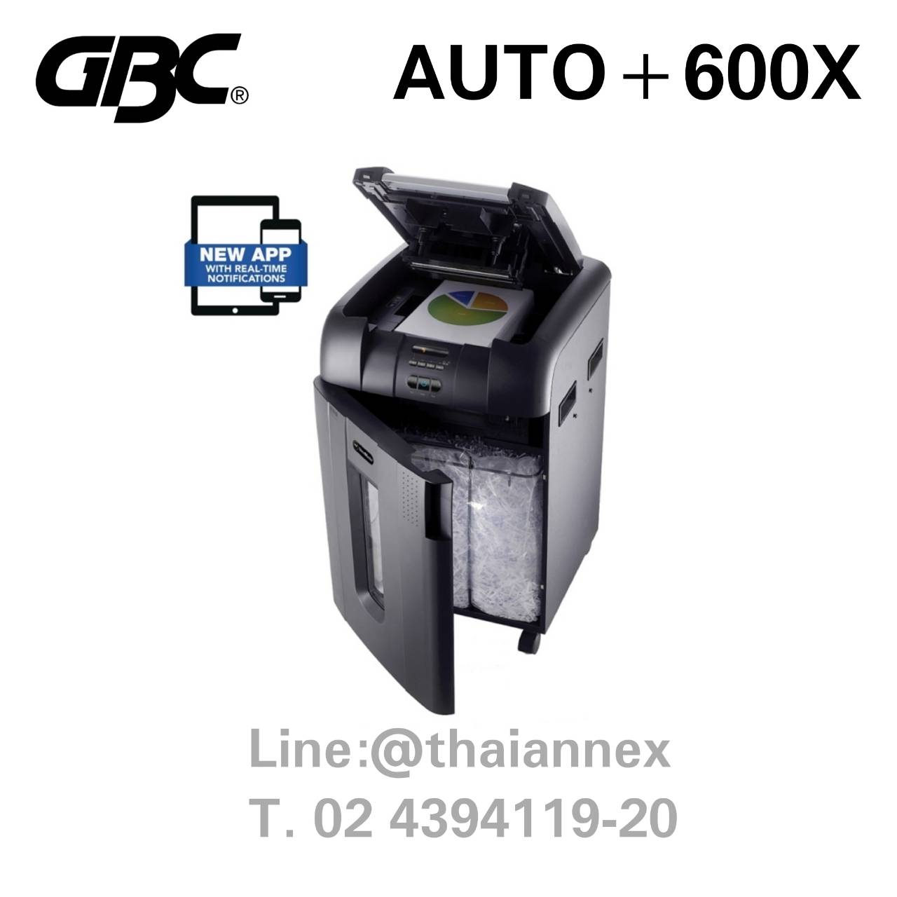เครื่องทำลายเอกสาร GBC AUTO+600X เครื่องทำลายเอกสาร GBC AUTO+600X