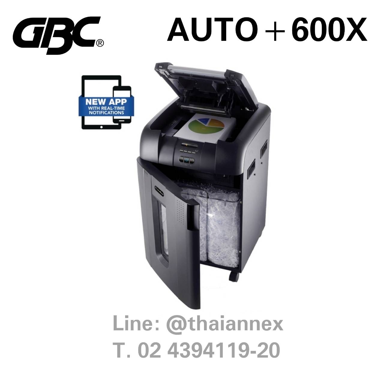 เครื่องทำลายเอกสาร GBC AUTO+600X เครื่องทำลายเอกสาร GBC AUTO+600X