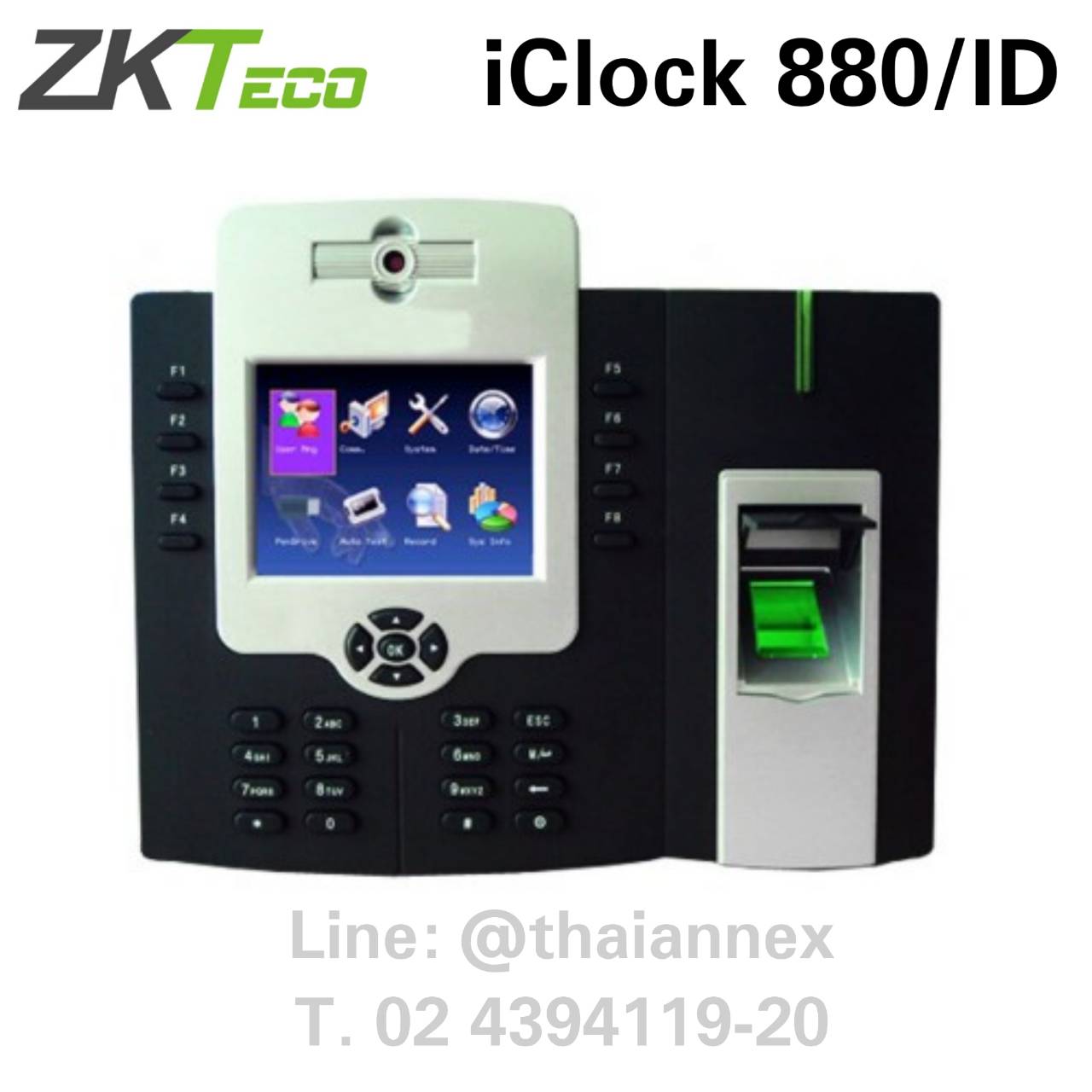 เครื่องสแกนลายนิ้วมือ ZK iClock880/ID (Access Control)