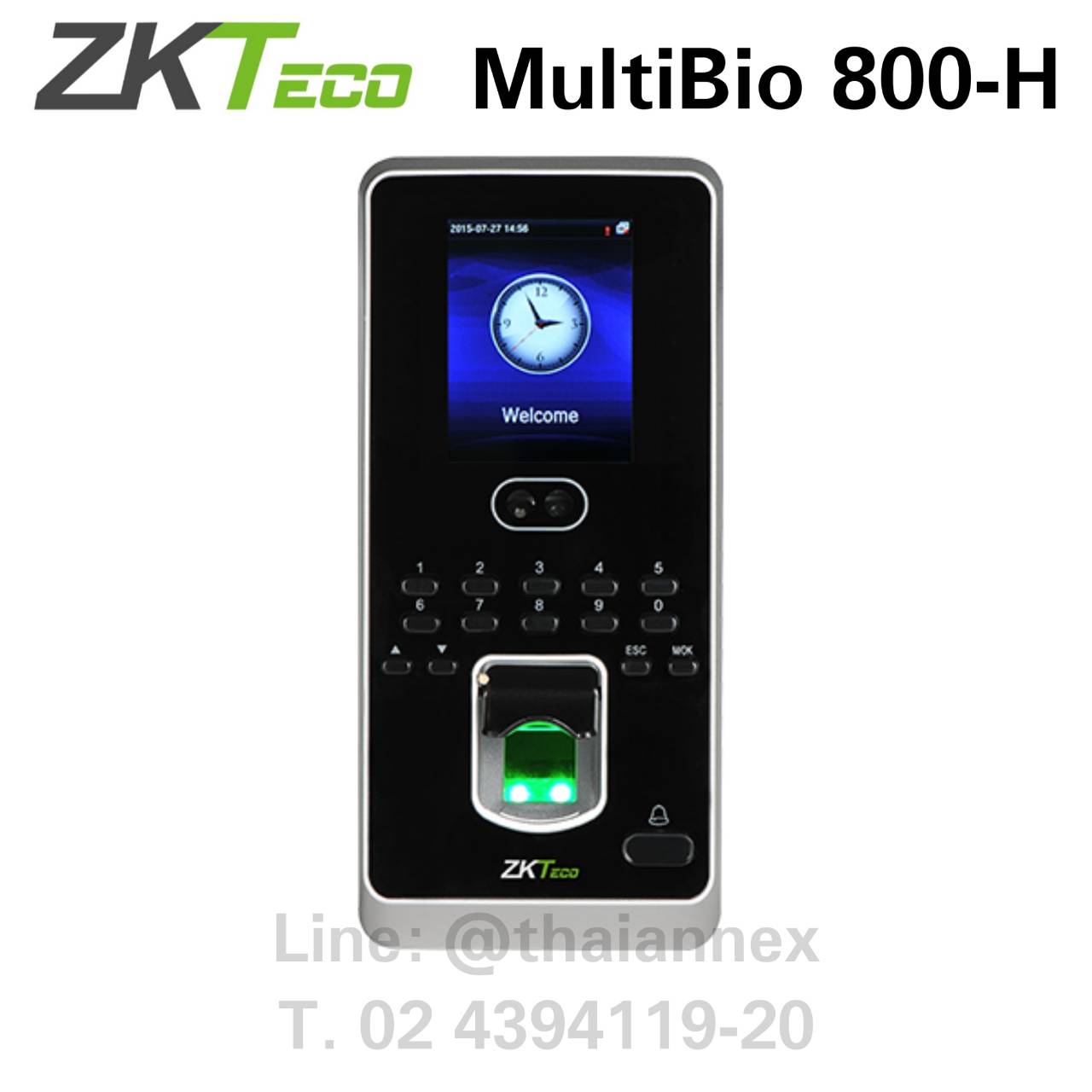 เครื่องสแกนใบหน้า ZK MultiBio 800-H (Access Control)