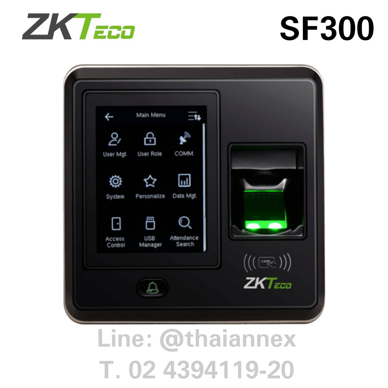 เครื่องสแกนลายนิ้วมือ ZK SF300 Touch Screen