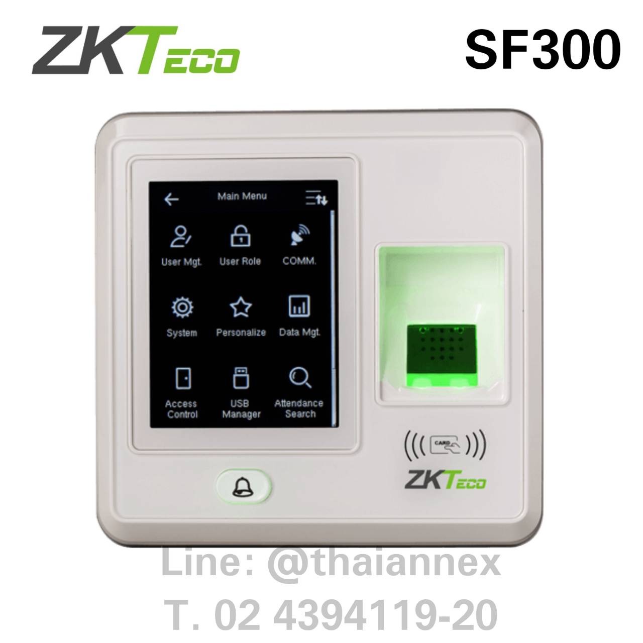 เครื่องสแกนลายนิ้วมือ ZK SF300 Touch Screen
