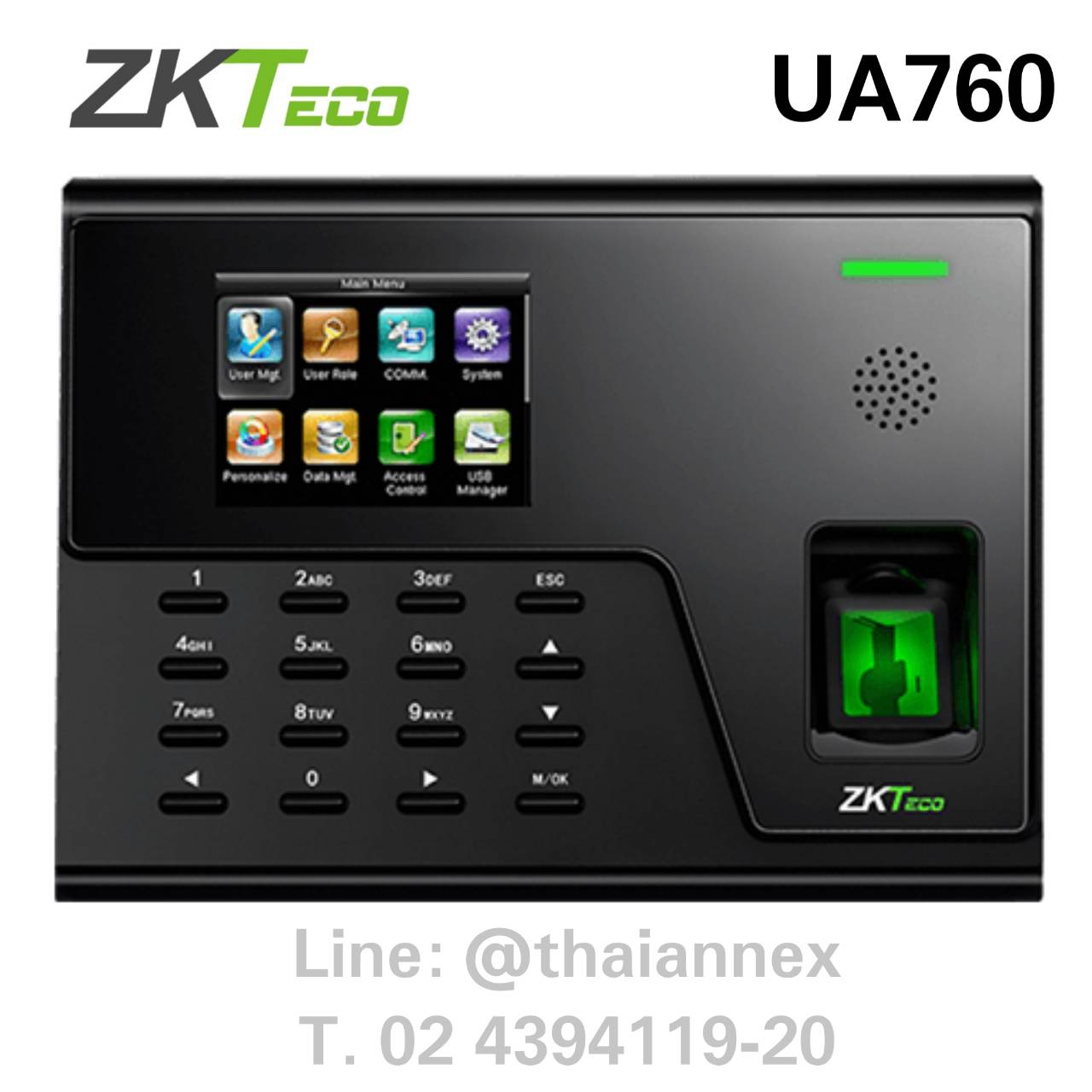 เครื่องสแกนลายนิ้วมือ ZK UA760 (Access Control)